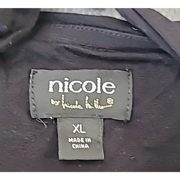 Nicole Miller Black Maxi Halter Dress XL – Colorful Beaded Collar Statement - Picture 4 of 8